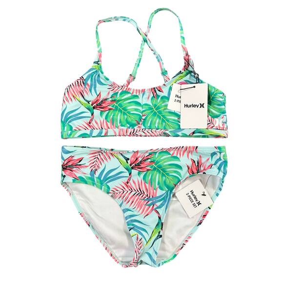 Hurley Girls Triangle Bikini Set Size L 12-13 Years - Picture 1 of 4